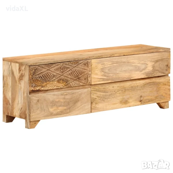 vidaXL ТВ шкаф, мангово дърво масив, 110x30x40 cм（SKU:246144）, снимка 1