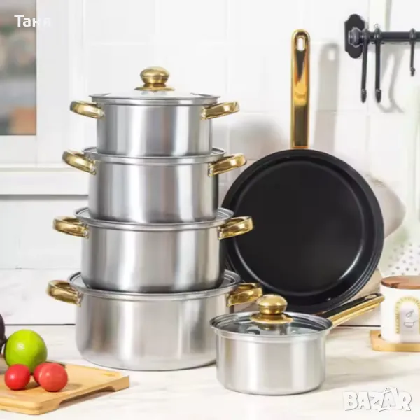 Комплект 12части за готвене с незалепващо покритие , снимка 1