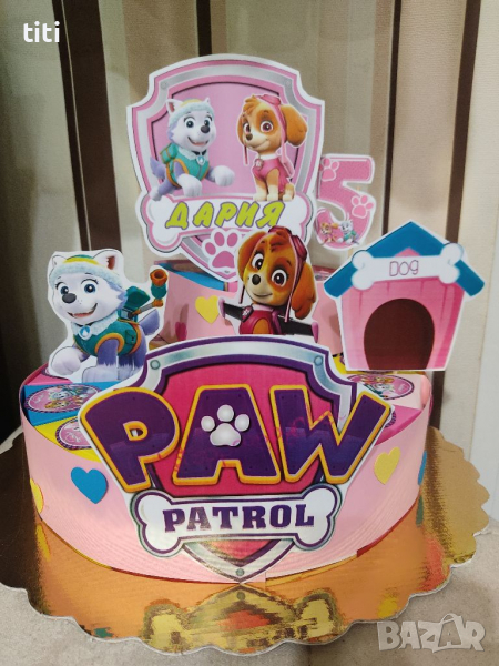Картонена торта Пес Патрул Скай и Еверест , снимка 1