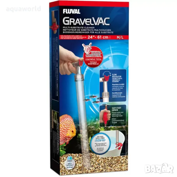 "ПРОМОЦИЯ" Сифон Fluval GravelVac M/L, снимка 1