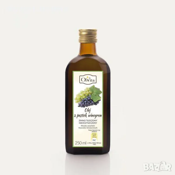 Масло от гроздови семки 250 мл., студено пресовано, нерафинирано, сурово., снимка 1