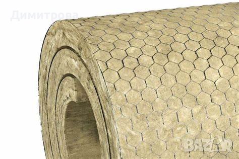 Каменна вата на руло с рабицова мрежа, снимка 1