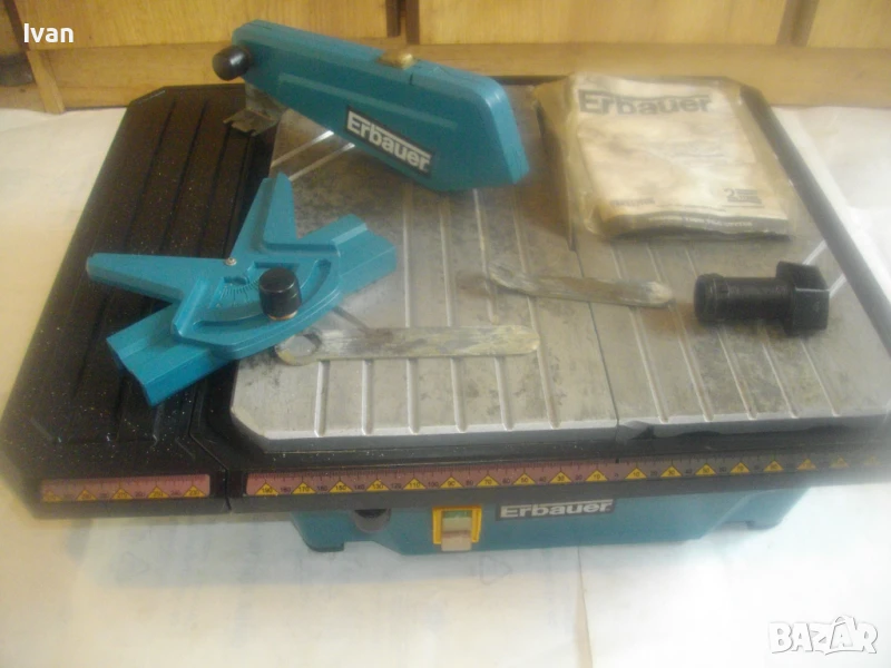 750 вата ф180мм английска оригинална ел. машина рязане плочки плочи камък облицовки ERBAUER отлична, снимка 1