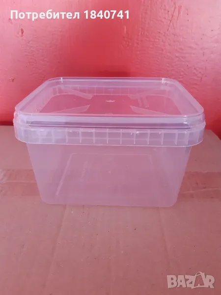 Кутии за 1кг.сирене прозрачни и бели два вида, снимка 1