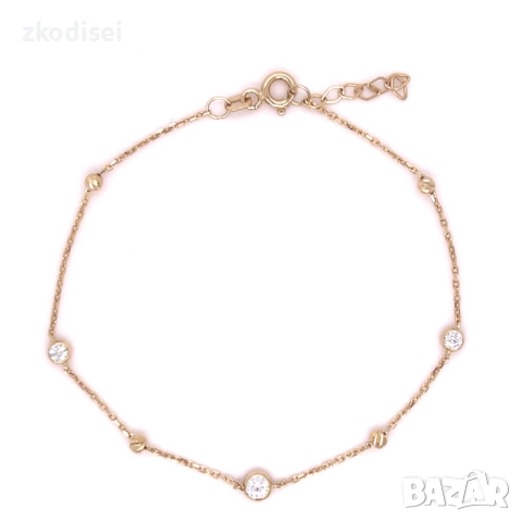 Златна дамска гривна 1,14гр. 19,0см. 14кр. проба:585 модел:33603-6, снимка 1