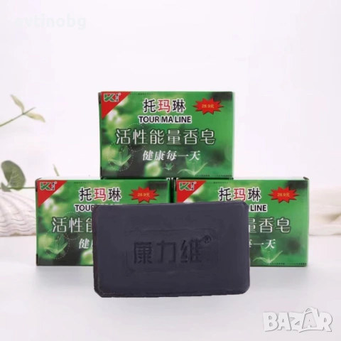 Ръчно изработен бамбуков сапун с активен въглен и турмалин – дълбоко почистване и балансирана грижа , снимка 6 - Други - 53799178