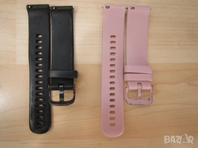 Силиконови каишки 18mm - черна, розова, снимка 2 - Смарт гривни - 48997840