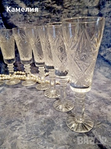 Кристални чаши , снимка 2 - Чаши - 41541796