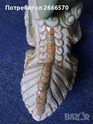  Vintage Large Ceramic Foo Dog Statue      Китаиски порцелан , китайско кучие, снимка 8 - Антикварни и старинни предмети - 41681370