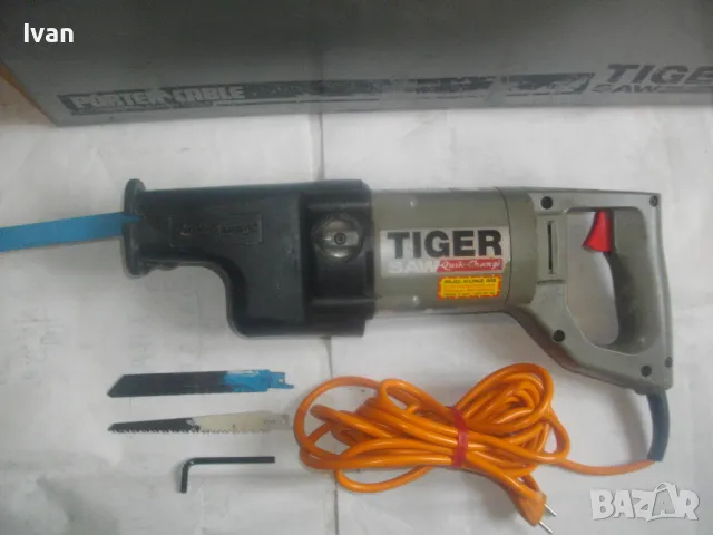 1050 вата САЩ ОРИГИНАЛЕН АМЕРИКАНСКИ САБЛЕН ТРИОН РЕЦИПРОЧЕН ТРИОН ГОЛЯМ МЕТАЛЕН КУФАР TIGER SAW USA, снимка 4 - Други инструменти - 47967193