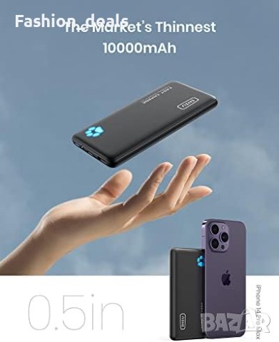 Ново Преносимо зарядно устройство 10000mAh 22,5W PowerBank USB C , снимка 2 - Външни батерии - 41652303