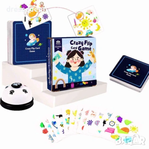 4698 Семейна настолна игра Crazy Flip – Предизвикателство за бързи реакции и фокус, снимка 11 - Образователни игри - 53771857