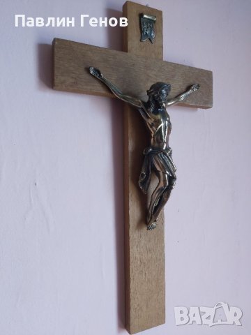 Стар кръст , Исус Христос 50.5х28см , снимка 2 - Други ценни предмети - 41394621