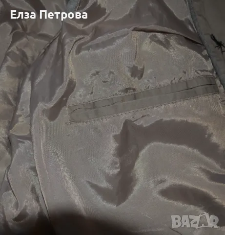 Дамско бежово яке, със светлосиви ръкави и качулка, памучно; лятно/ранна есен;3XL÷4XL, снимка 6 - Якета - 47263635