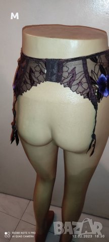 Жартиерен колан лилави цветя, снимка 2 - Бельо - 39769425