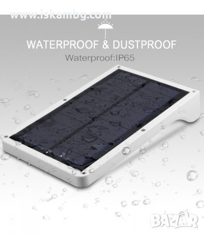 ВЪНШНО СОЛАРНА ОСВЕТЛЕНИЕ, ЛАМПА С 48 ДИОДА ЗА СТЕНА СЪС СЕНЗОР ЗА ДВИЖЕНИЕ - код 48 диода, снимка 6 - Соларни лампи - 33939831