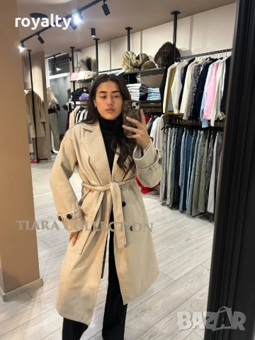Дълго Дамско Палто , снимка 3 - Палта, манта - 52886044
