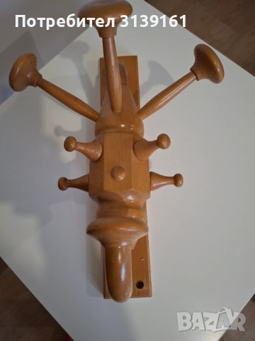 Дървена масивна закачалка., снимка 2 - Декорация за дома - 53070406