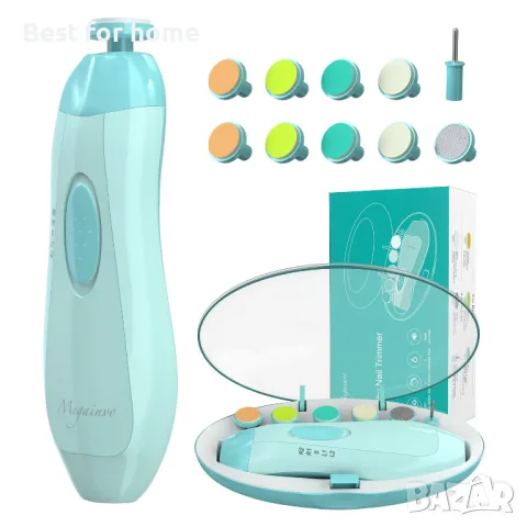 Бебешка електрическа пила за нокти с LED светлина Megainvo