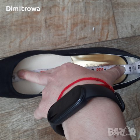 Намалена цена 46лв н.38/us7 1/2М Michael Kors MK-FLEX mid pump suede black court, снимка 5 - Дамски елегантни обувки - 40382546