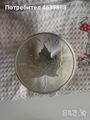 Сребърни монети 1 унция, снимка 3 - Нумизматика и бонистика - 52264318