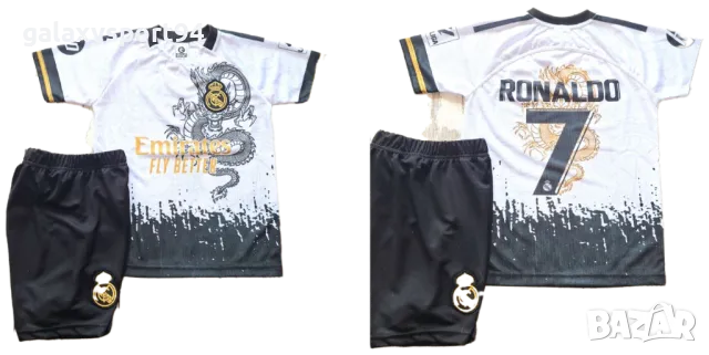 Екип Роналдо Черен 2025 Ал Насър Новия Екип Ronaldo 7 cr7 Комплект, снимка 5 - Футбол - 49897306