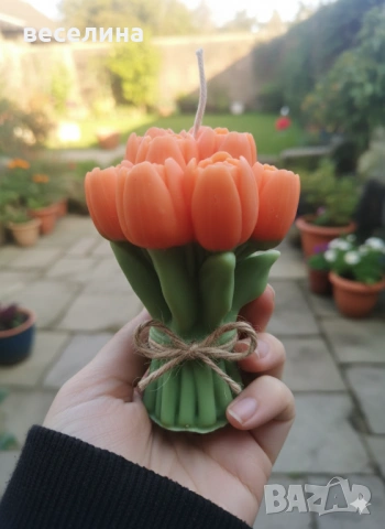 Лалета в букет – Ръчна изработка / Ароматна декорация