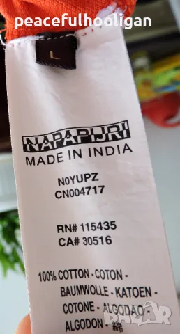 NAPAPIJRI Mens Graphic Long Sleeve Casual Polo Shirt Size L, снимка 15 - Блузи - 47651629