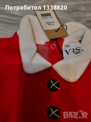 коледен комплект за бебе 3м и коледна рокличка 6-9м, снимка 8 - Бебешки гащеризони - 45467614