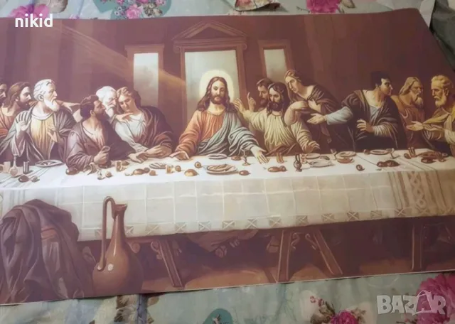 Тайната Вечеря картина платно канва пано, снимка 2 - Картини - 48171261