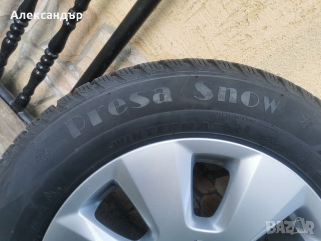 Оригинални джанти от Audi A6 + нови зимни гуми 225/60/16 дот 2023 г., снимка 4 - Гуми и джанти - 44794950