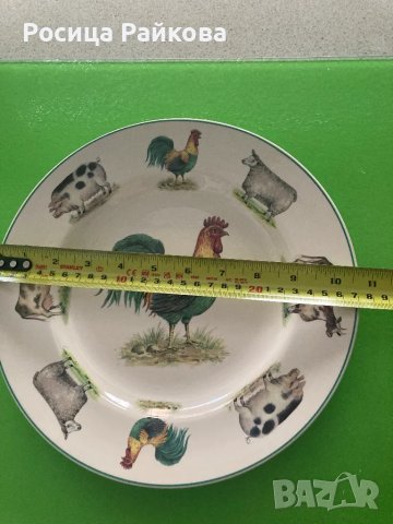  Голяма Порцеланова чиния, снимка 4 - Чинии - 50156493