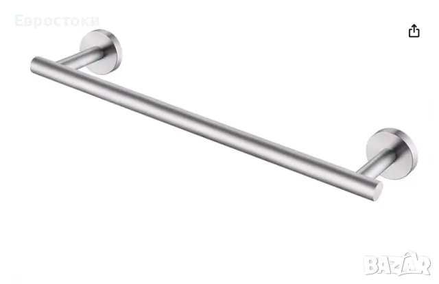 KES Държач за хавлии за баня от неръждаема стомана SUS304 Монтирана на стена 40 см, A2000S40-2 