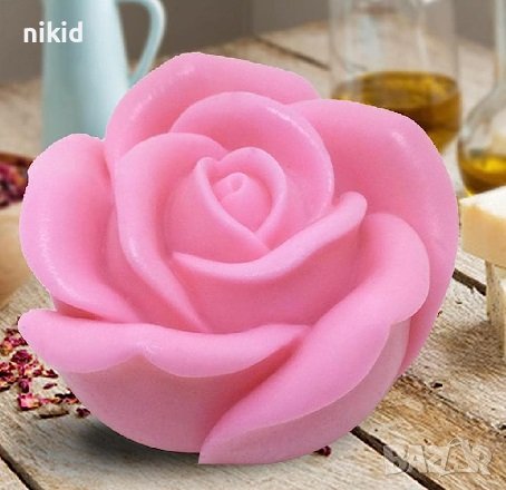 роза ароматна силиконов молд форма фондан гипс сапун свещ, снимка 3 - Форми - 41063213