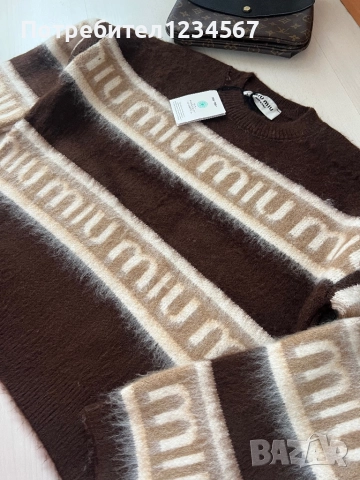 НОВ с етикет Miu miu дамски мек пуловер , снимка 8 - Блузи с дълъг ръкав и пуловери - 52545295