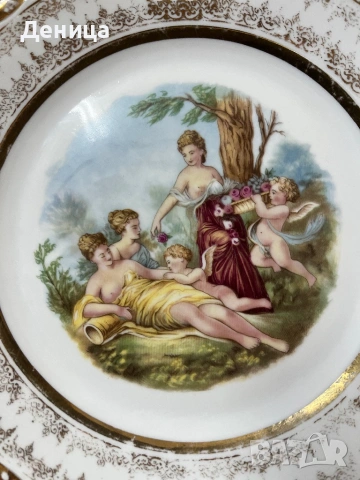 Schumann 1918-1929 Рядко срещана столетница Ръчно рисувана и напълно здрава🥰 , снимка 7 - Пана - 53050673