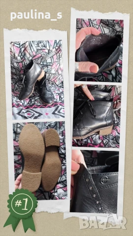 Естествена кожа / Два чифта / Маркови боти "Tamaris" "Pace" crafted shoes / N 39 , снимка 2 - Дамски боти - 43877113