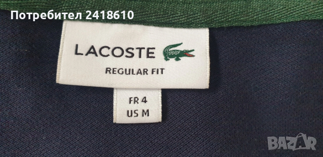 Lacoste Regular Fit Pique Cotton Mens Size 4 - M НОВО! ОРИГИНАЛ! Мъжка Тениска!, снимка 10 - Тениски - 53520934