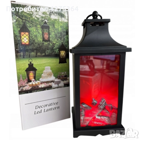 LED декоративен фенер с ефект на жив пламък, снимка 5 - Декорация за дома - 52261862