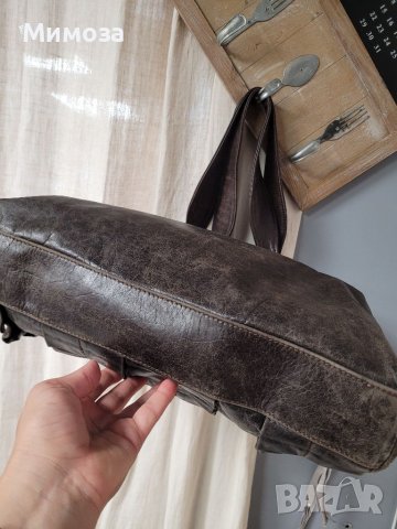 Тъмнокафява чанта ЕСТЕСТВЕНА КОЖА , снимка 9 - Чанти - 41687825
