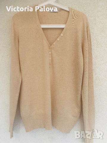 Нежна блуза CASSIS коприна и кашмир, снимка 2 - Блузи с дълъг ръкав и пуловери - 36290129