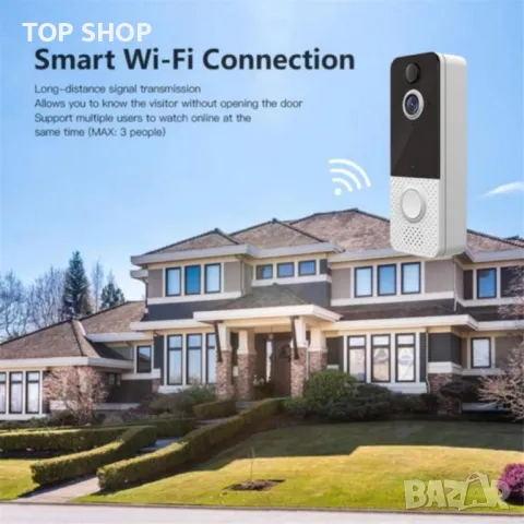 T8 видео звънец 1080P безжичен WiFi със звънец звънец камера, снимка 7 - Друга електроника - 48791981