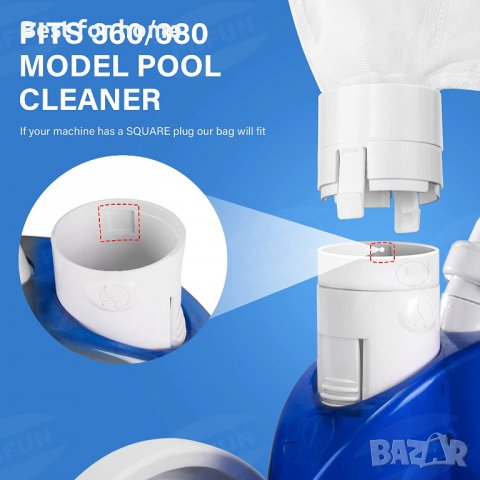 Универсална филтърна торба за Polaris 2 броя в к-кт Резервни части за Pool Cleaner, снимка 2 - Други стоки за дома - 40154547