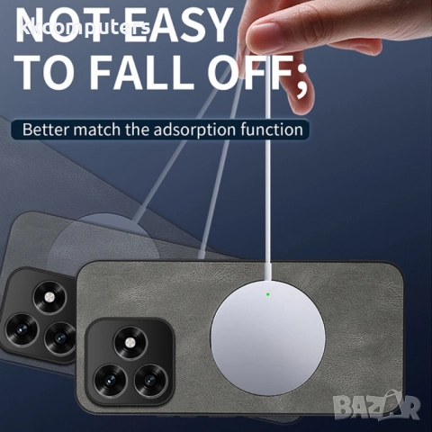 WANLONFENG Магнитен Калъф за Honor X5c Plus 4G/ Honor X5c 4G - MagSafe, Вкл. Протектор, 4 Цвята, снимка 6 - Калъфи, кейсове - 52628728