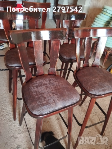 Дървени бар столове C24, снимка 2 - Столове - 51469501