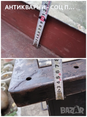 Стара Масивна Работна Маса / 80кг. , снимка 12 - Маси - 52171116