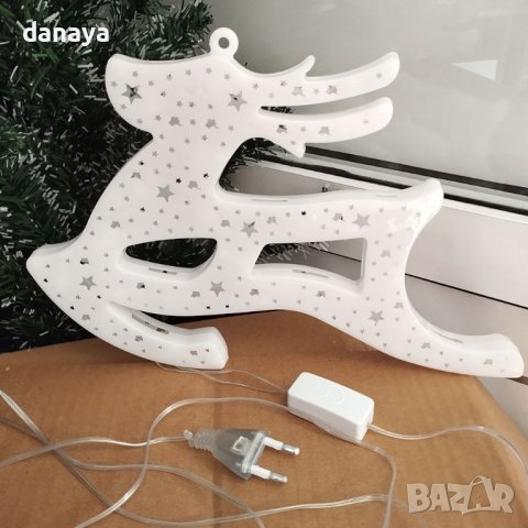 4228 Светещ коледен елен с преливащи LED свeтлини украса за стена, снимка 7 - Декорация за дома - 42673765