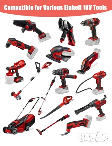 ПРОМО ! 2 бр Einhell Комплект 18 V 5.5 Ah акумулаторни батерии !, снимка 4 - Градинска техника - 53455840