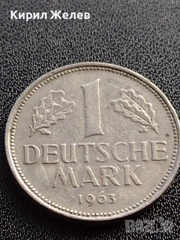 КОЛЕКЦИОНЕРСКА МОНЕТА 1 Дойче марка 1963г. МНОГО РЯДКА ГОДИНА ЗА ЦЕНИТЕЛИ 35929, снимка 2 - Нумизматика и бонистика - 39346317