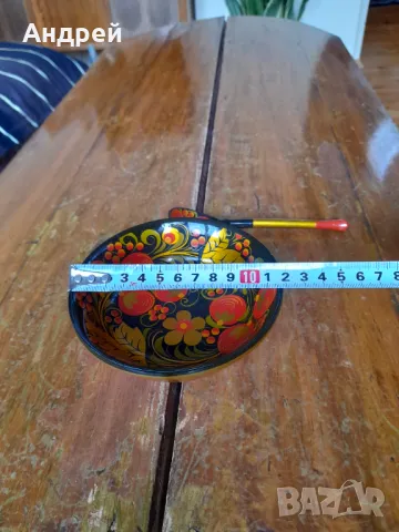 Стара декоративна дървена паница,купа #4, снимка 4 - Други ценни предмети - 48154495